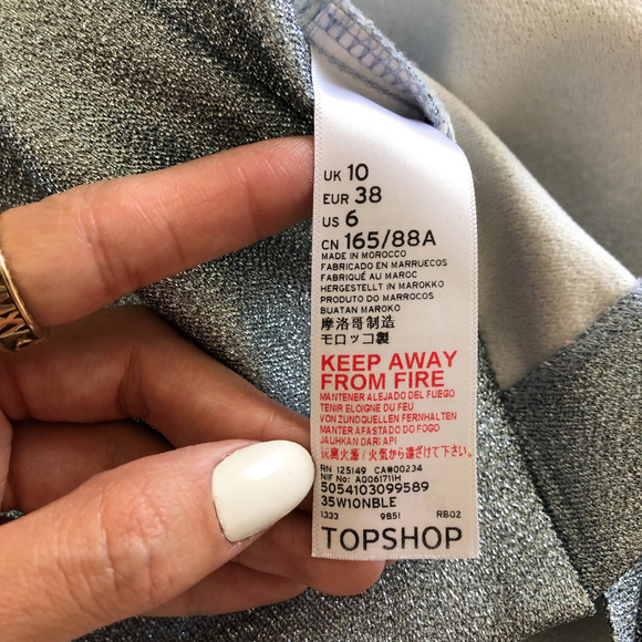 TOPSHOP Blue One-Shoulder Ruffle Minidress - Picture 6 of 7